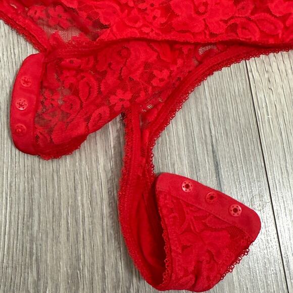 INC Concepts Lace Bodysuit Sheer Lace Cup Lingerie Teddy - Red Size XXL - $50 - Picture 7 of 10
